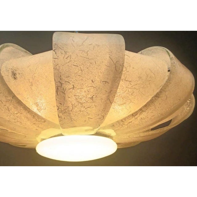 1960s Vintage Murano Graniglia Glass Flush Mount by Aureliano Toso. Italy, 1960's. For Sale - Image 5 of 10