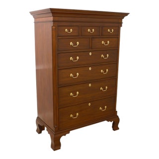 Henkel Harris Cherry Model 175 New Market High Chest For Sale