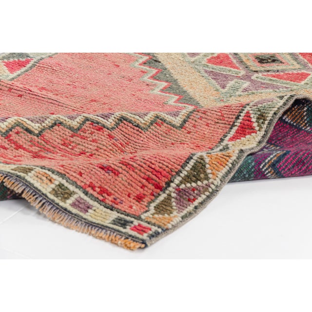 Turkish 1960s Kitchen Decor Oushak Turkish Runner For Sale - Image 3 of 10