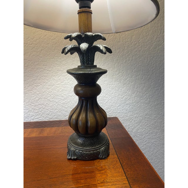 Vintage Exquisite Pair Pineapple Design Lamps Excellent Mint Condition For Sale - Image 12 of 18