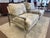 Pair of super comfortable mid century modern style lounge chairs by Arhaus. The polished chrome frames are stunning in...