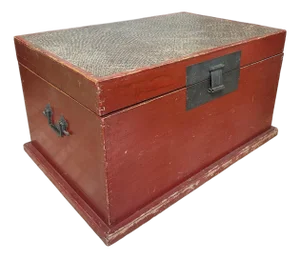Late 19th Century Chinese Red Lacquer Blanket Chest