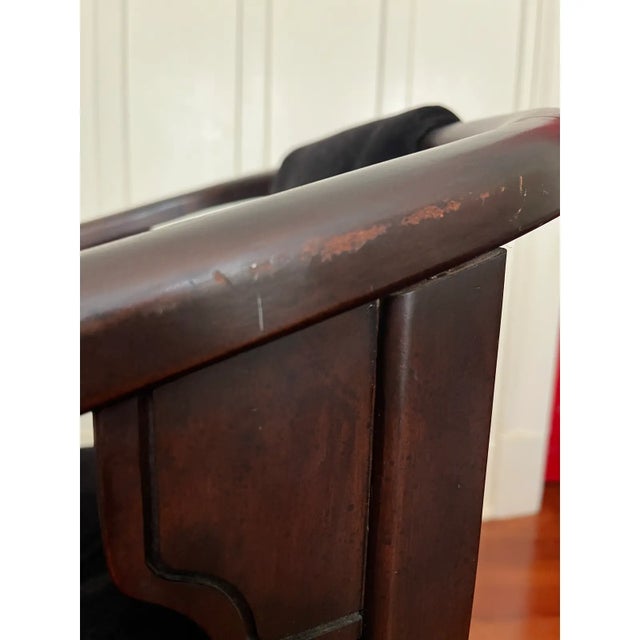 Pair of 1970s Bernhardt Ming Style Horseshoe Chairs For Sale - Image 9 of 12