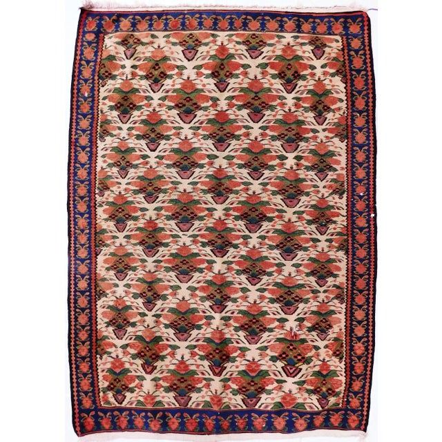 Vintage Hand Made Flatweave Persian Senneh Kilim. For Sale - Image 13 of 13