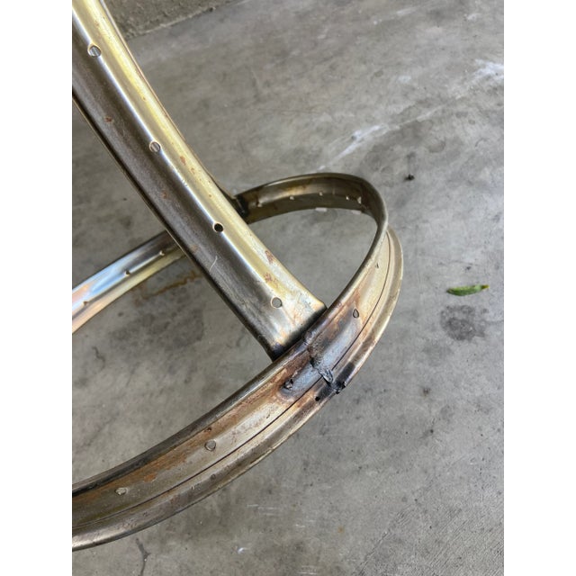 Industrial Leather and Steel Stool For Sale - Image 12 of 12