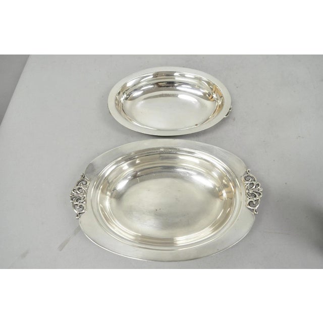 Vintage Reed & Barton Nordic 1152 Silver Plated Covered Vegetable Serving Dish For Sale - Image 9 of 15