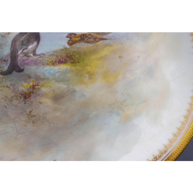 Mid 20th Century Royal Doulton England Joseph Hancock Hand Painted Bird Cabinet Plates - Set of 6 For Sale - Image 12 of 12