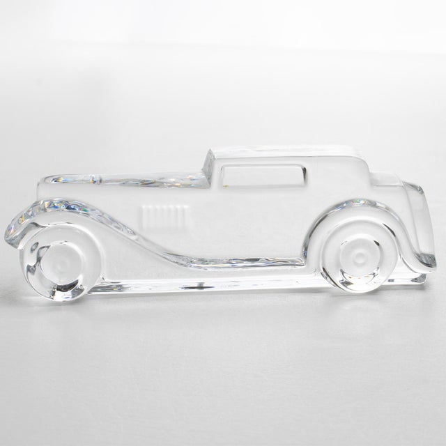 Modern Daum Crystal Marly Car Relief Paperweight or Decorative Sculpture For Sale - Image 3 of 11