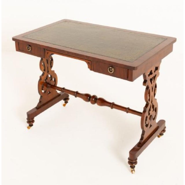 Victorian Desk with Lyre Legs, 1860s For Sale - Image 3 of 13