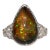 7.5Ct Black Opal Ring With Natural Diamond Accents: Solid 14k Gold, Size 6.75 For Sale