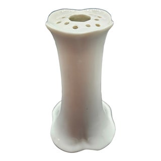 Vintage Bavarian Porcelain Royal Crescent China Frog Vase/Hat Pin Holder For Sale