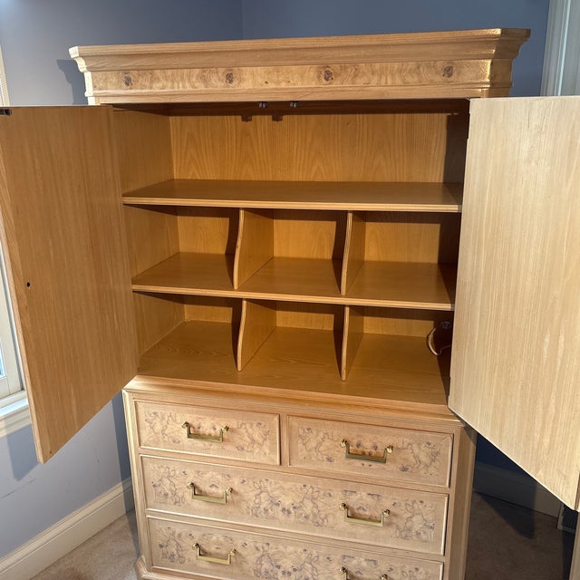 Hollywood Regency 1990s Drexel Heritage Corinthian Collection - Armoire For Sale - Image 3 of 11