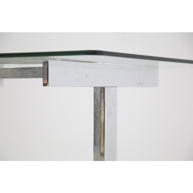 Silver Steel and Glass Desk by Vittorio Introini and L.Caccia Dominioni from Vips Hotel, 1960 For Sale - Image 8 of 11