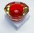 Red and Yellow Faceted Sommerso Murano Glass Dish from Geode, 1970s For Sale - Image 3 of 8