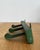 French Country Antique Rustic Wooden Peg Hook Strip in Green For Sale - Image 3 of 8