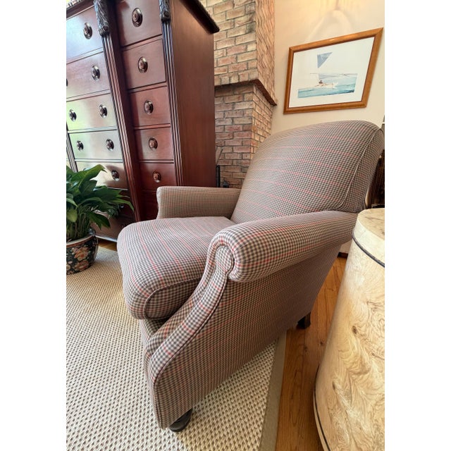 Ralph Lauren English Roll Arm Lounge Chair in Heritage Plaid For Sale - Image 10 of 17