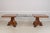 Satinwood Finish Pedestal Dining Room Table W. Paw Feet For Sale - Image 11 of 18