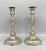 Metal Antique Victorian Silver Plated Candle Sticks- a Pair For Sale - Image 7 of 11