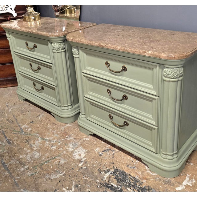 Vintage Bedside Chests by Stanley a Pair For Sale - Image 9 of 12