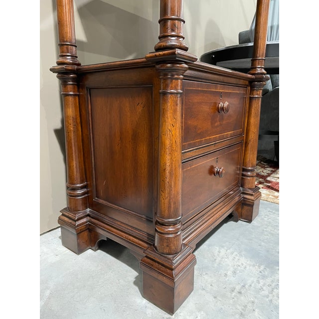 Brown Thomasville Regency Style Mahogany Display Cabinet For Sale - Image 8 of 10