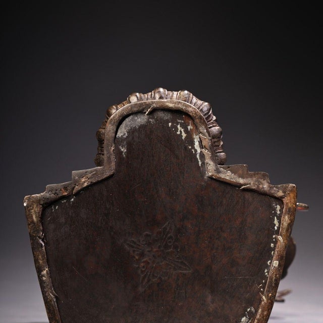 Vintage Gilt Bronze Seated Buddha, High Relief Carving With Flanking Vines For Sale In Los Angeles - Image 6 of 10