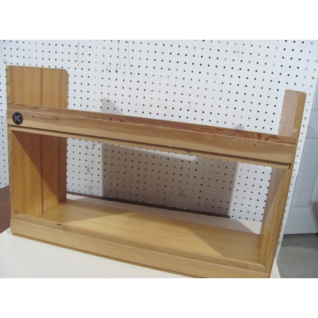 1970s Borge Mogensen Hanging Pine Shelf Two Levels Signed For Sale - Image 5 of 15