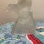 1970s Vintage Le Smith Frosted Satin Glass Bird in Flight Dove Figurine Hand Painted Roses For Sale - Image 5 of 11