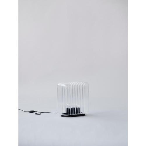 Mouth-Blown Glass & Aluminum Lari Table Lamp by Angelo Mangiarotti For Sale - Image 6 of 14