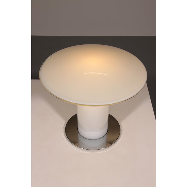 Glass Mushroom Table Lamp attributed to Peill & Putzler, Germany, 1970s For Sale - Image 10 of 11