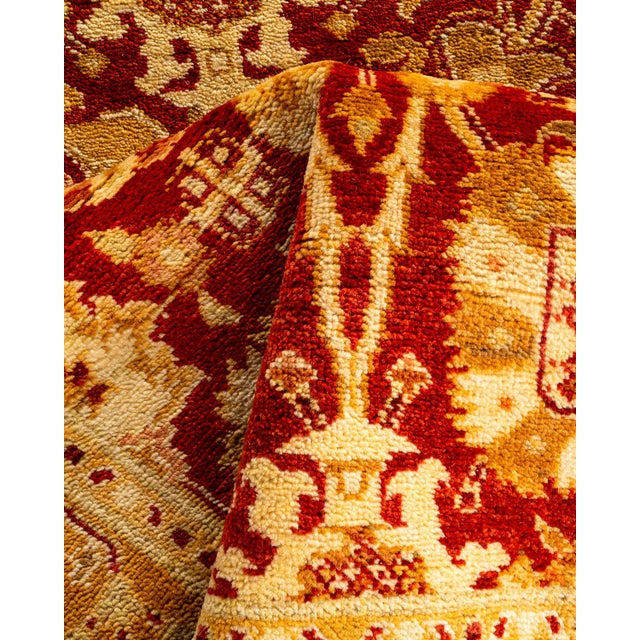Textile Ottoman, One-of-a-Kind Hand-Knotted Runner Rug - Red, 2' 7" x 12' 2" For Sale - Image 7 of 8