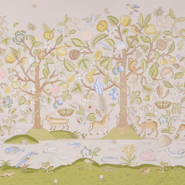 Inspired by an antique tapestry, the fanciful flora and whimsical fauna in Chaucer's Forest Panel Set were reconfigured...