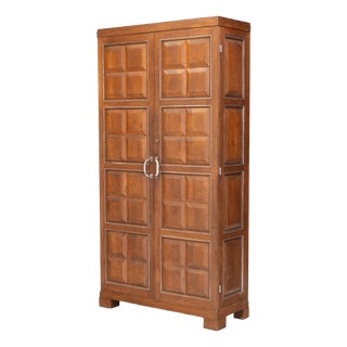 Art Deco Oak Cabinet, 1940s For Sale