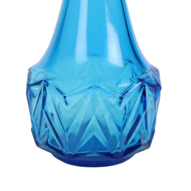 Vintage Cobalt Blue Glass Carafe 0.5l, Belgium, 1950s For Sale - Image 4 of 10