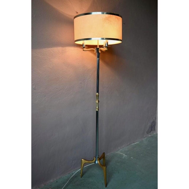 Vintage Regency Brass Floor Lamp, 1970s For Sale - Image 6 of 15