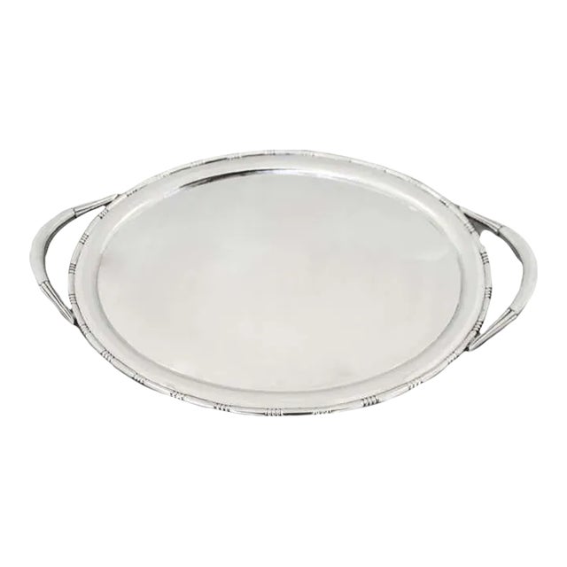 Sterling Silver Large Art Deco Tray For Sale
