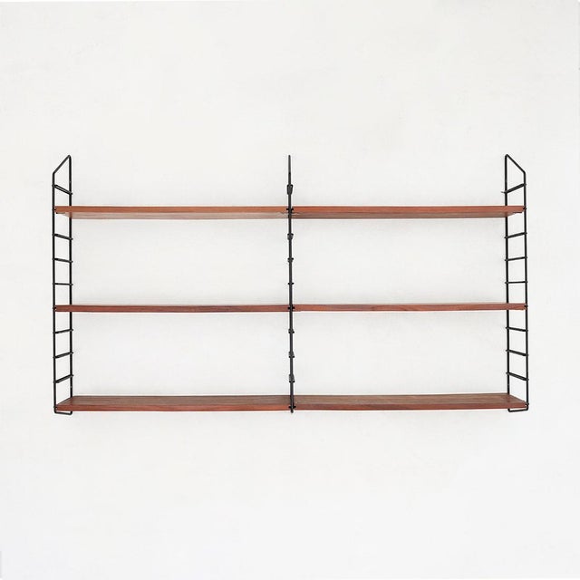 Mid-Century Modern Italian Wall Bookcase, 1960s For Sale - Image 3 of 13