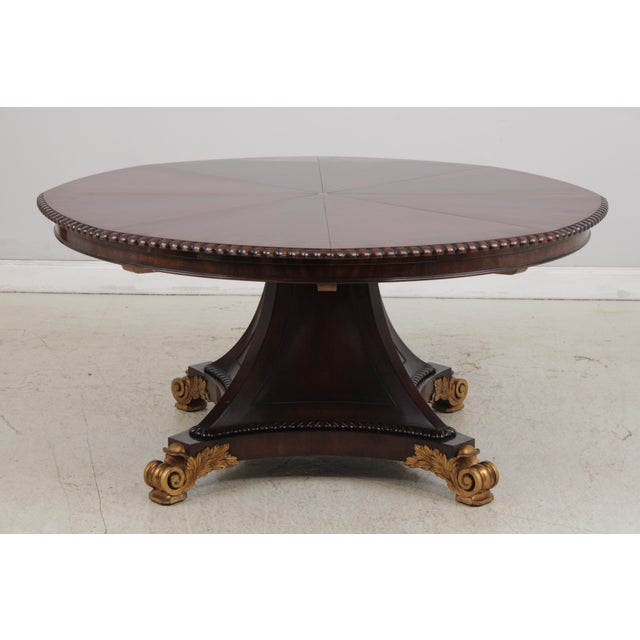 Traditional Vintage Regency Style Mahogany Radial Table For Sale - Image 3 of 18