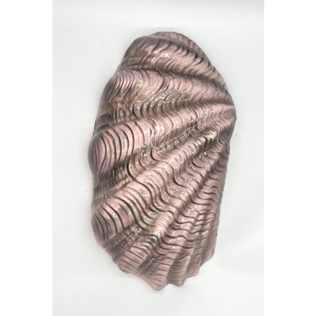 Vintage Iridescent Oyster Shell Ceramic Bowl For Sale - Image 4 of 10