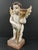 Vintage Carved Wood Standing Angel Sculpture With Glass Eyes For Sale In New York - Image 6 of 9