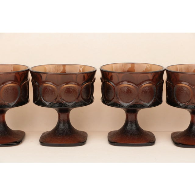 Noritake Noritake Spotlight Walnut Brown Glass Goblets - Set of 20 For Sale - Image 4 of 9