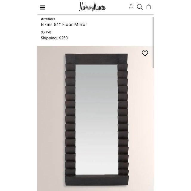 Arteriors Home Arteriors Elkins Ebony Mango Wood Full-Length Mirror For Sale - Image 4 of 5