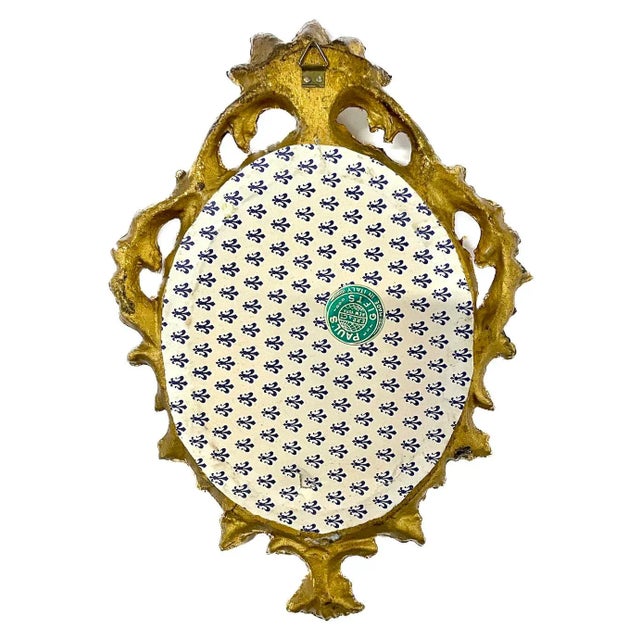 Wood Vintage Florentine Floral Souvenir Frame For Sale - Image 7 of 8