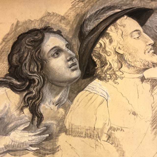19th Century: A Figure of 2 Renaissance Figures- Sketching For Sale - Image 9 of 9