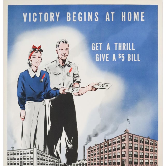 Original American Wwii Poster - Victory Begins at Home - Hartford War ...