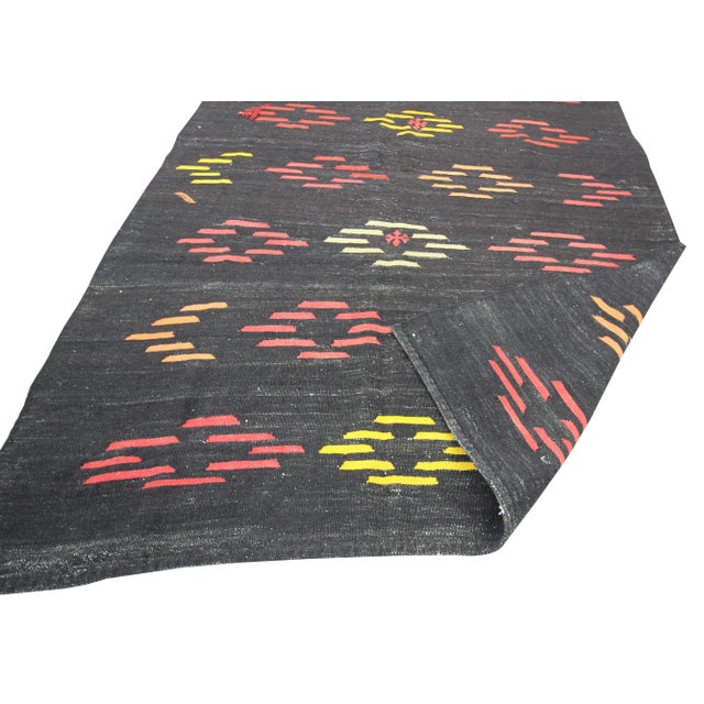 Mid 20th Century 1960s Vintage Turkish Goat Hair Kilim Rug- 6′ × 12′11″ For Sale - Image 5 of 7