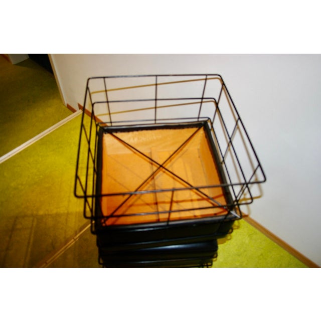 1950s Wire and Skai Stools by String, 1950, Set of 2 For Sale - Image 5 of 8