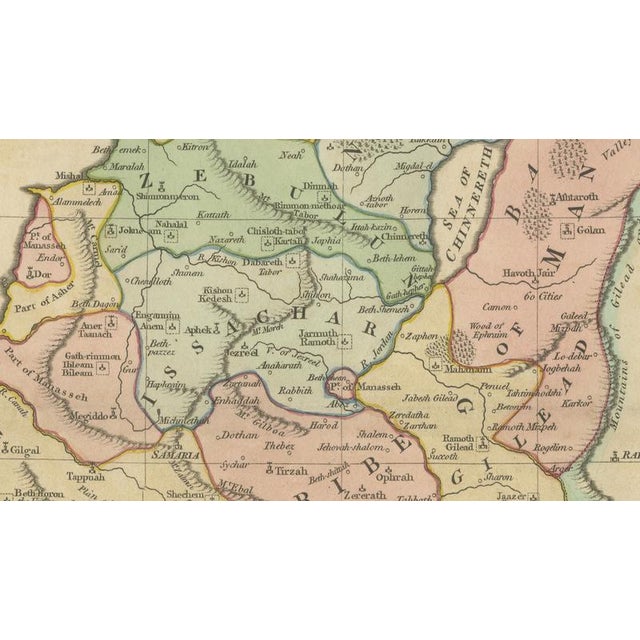 Biblical Holy Land Map of Canaan from Joshua to the Babylonian Captivity, 1823 For Sale - Image 9 of 10