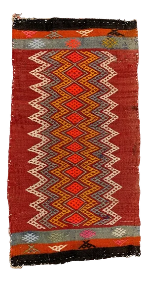 Vintage Turkish Mini Wool Kilim Rug