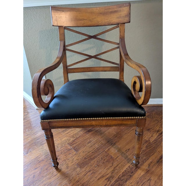 Brass 2002 Baker Milling Road Italian Provincial Maple Dining Set - 9 PCS For Sale - Image 8 of 14