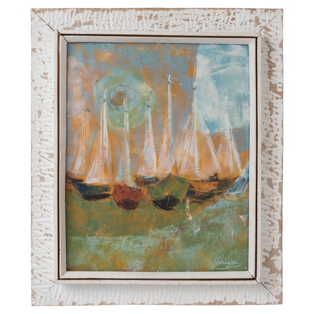 1960s "La Ratroche" Haitian Giclee Painting Signed Arijac For Sale - Image 10 of 10